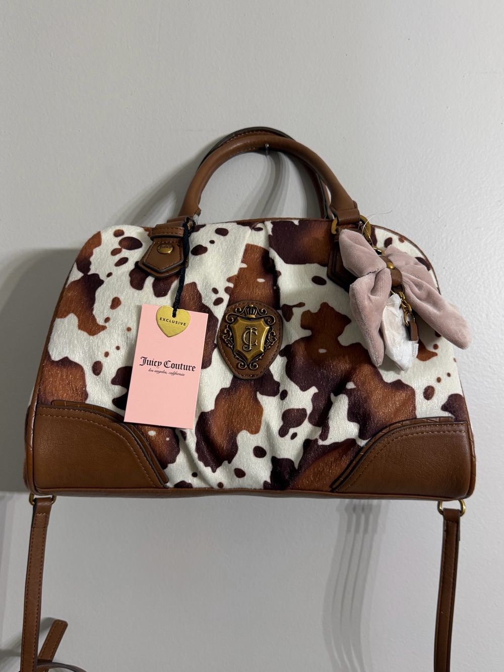 Juicy Couture Romance Cow Print Satchel